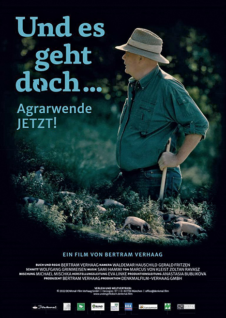 Cover des Films "Und es geht doch".Bildcollage aus einem Foto eines Bauern und darunter das Foto eines Schweinehirten.